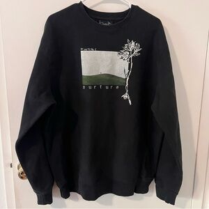Porter Robinson Men’s Black Embroidered Nurture Crewneck Pullover Sweatshirt XL